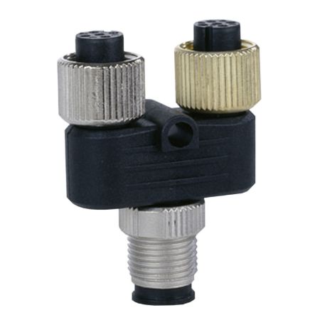 Picture of Y - connector - 2xM12 connectors to 1xM 12 connector - for FTB I/O splitter box