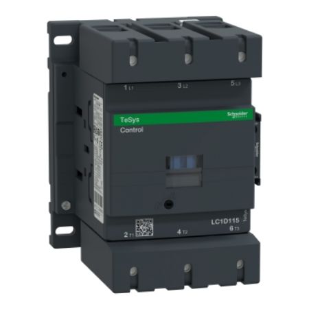 Picture of Contactor, TeSys Deca, 3P(3NO), AC-3/AC-3e, <=440V, 115A, 220V AC 50/60Hz coil, screw clamp terminals