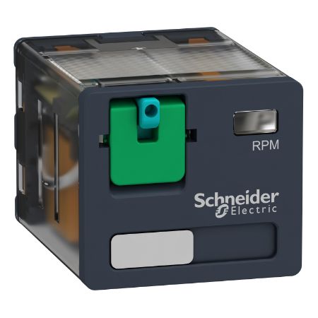 Picture of Power plug in relay, Harmony, 15A, 3CO, lockable test button, 110V DC