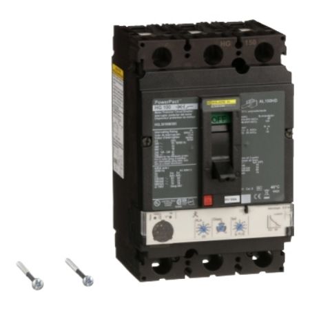 Picture of Motor circuit protector, PowerPacT H, 100A, 3 pole, 600VAC, 18kA, lugs, Micrologic 2.2M, 80%