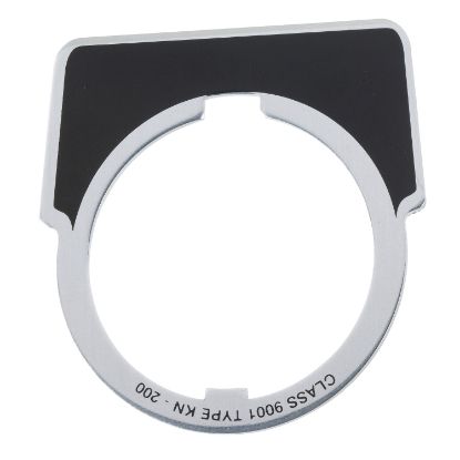 Picture of Harmony 9001K, Harmony 9001SK, legend, 30mm, aluminium, black with silver letters, 40x43mm, marking TEST