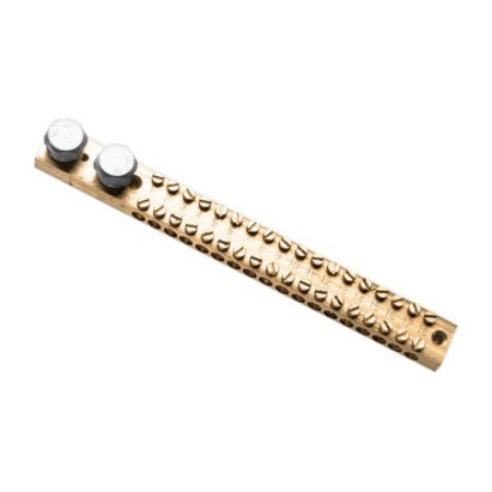 Picture of Clipsal MAX4, Earth bar 220 A 18 hole length 183 mm Front wiring 2 studs for cable lugs