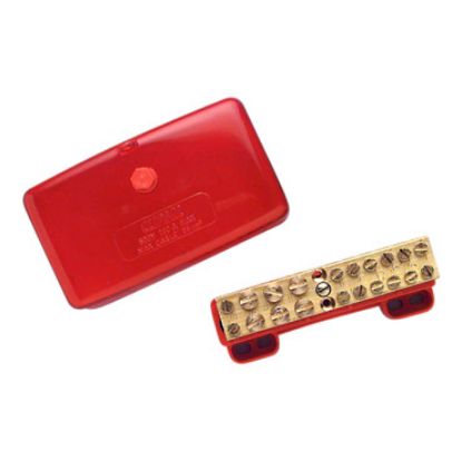 Picture of Clipsal MAX4, Maxi Active link 140 A 500 V 10 hole with cover front wiring Red