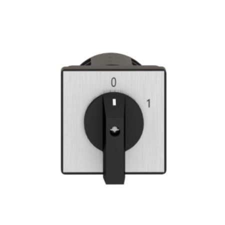 Picture of Complete cam switch, Harmony K1, K2, cam changeover switch, front mounting, plastic, 3 poles, 30degrees, 32A, 64x64mm, marked 1 2