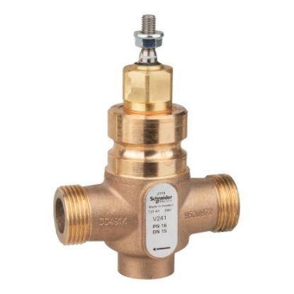 Picture of Venta V241 Globe Valve, 2-Way, PN16, G 1 External Thread, DN15, Kvs 2.5, Bronze Body, Stainless Trim, Stem Up Closed.