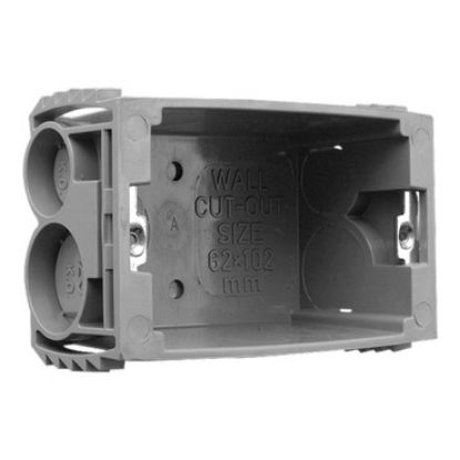 Picture of Clipsal - Mounting Accessories, Wall Boxes Plastic, 1 Gang with Sliding Nuts