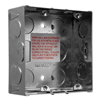 Picture of Clipsal - Mounting Accessories, Wall Boxes Metal, 2 Gang