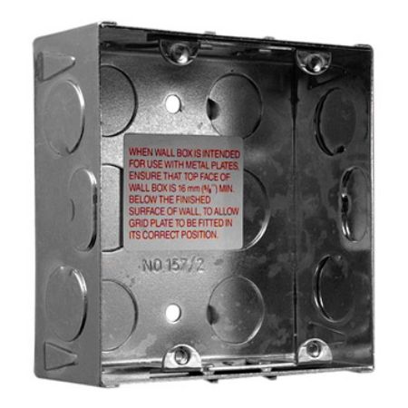 Picture of Clipsal - Mounting Accessories, Wall Boxes Metal, 2 Gang