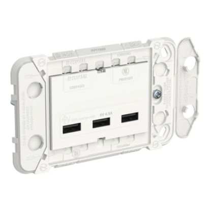 Picture of Clipsal Iconic, USB Charger Grid and Module, 3 Gang