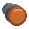 Picture of Monolithic pilot light, Easy Harmony XA2, plastic, amber, 22mm, integral LED, screw clamp terminals, 220V DC