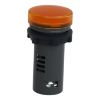 Picture of Monolithic pilot light, Easy Harmony XA2, plastic, amber, 22mm, integral LED, screw clamp terminals, 220V DC