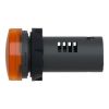 Picture of Monolithic pilot light, Easy Harmony XA2, plastic, amber, 22mm, integral LED, screw clamp terminals, 220V DC